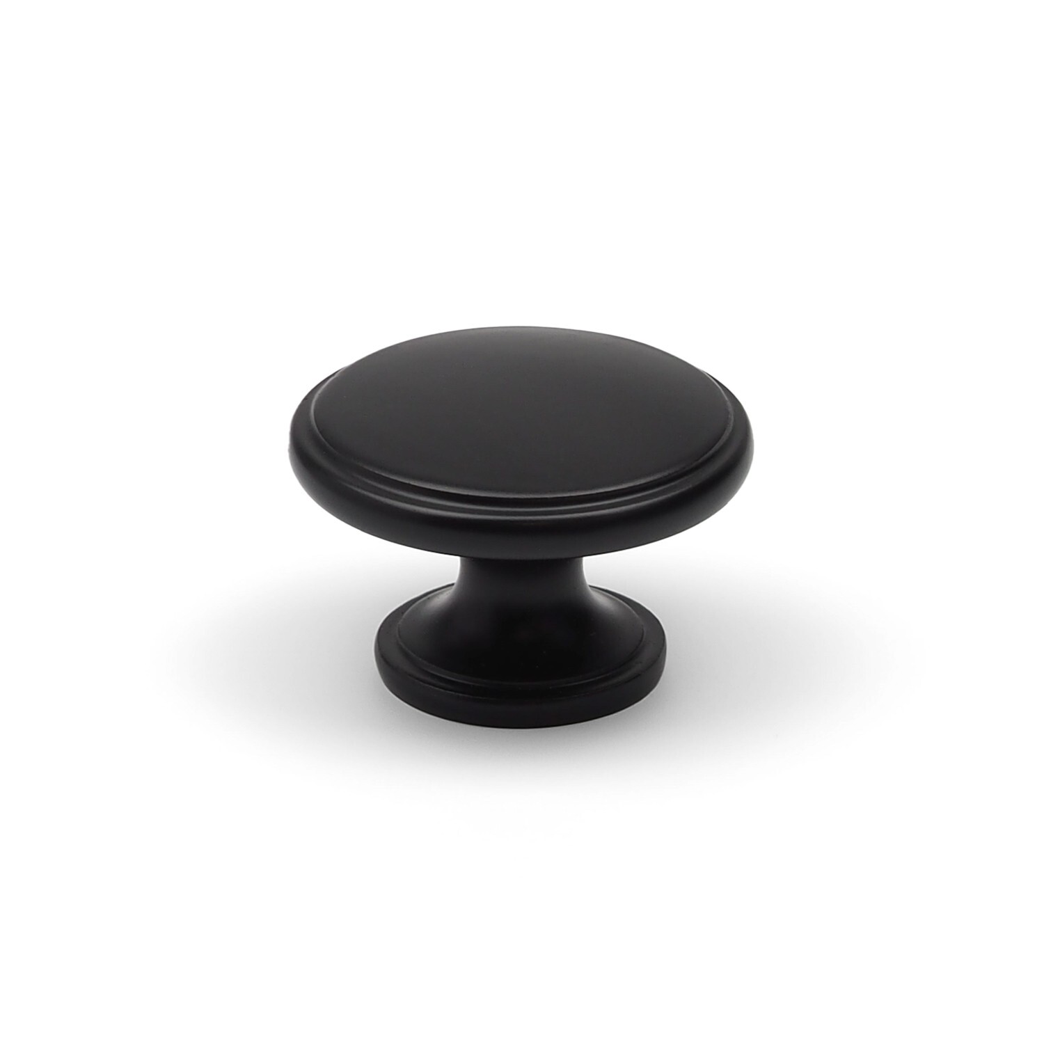 Matt Black Cabinet Knob 38mm Solid Round Cupboard Door Drawer Wardrobe Dark Pull