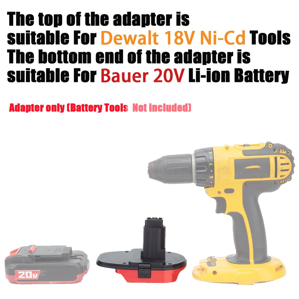 Battery Adapter Converter For Hercules 20V Battery to for Dewalt 18V Power Tools