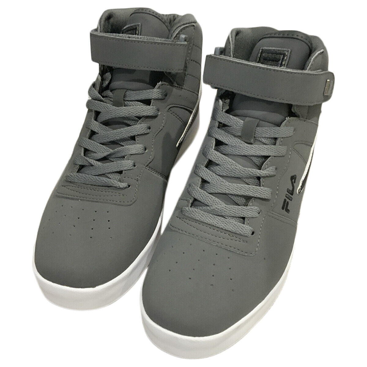 MSRP $94.99 NWT FILA MEN'S GRAY MID PLUS HI TOP SHOES