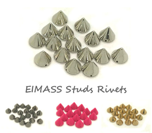 EIMASS® CCB Metallic Finish Acrylic Spike Cone Studs, Beads,Sew / Glue on, 2178  - Picture 1 of 9