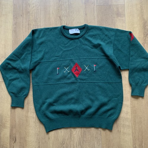 Vintage 90s Nick Faldo Pringle Sport 100% Wool Golf Jumper Green Knit Retro | eBay