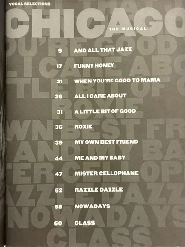 Chicago: The Musical: Vocal Selections by John Kander (English) Paperback Book - Picture 2 of 2