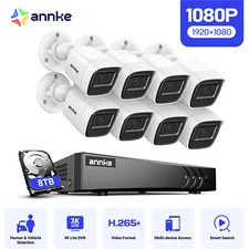 ANNKE 8CH 3K Lite DVR 1080P CCTV Security Camera System Human Vehicle Detection