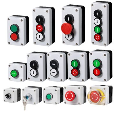 Waterproof Button Switch Indicator Start/Stop Self-recovery Arrow Symbol