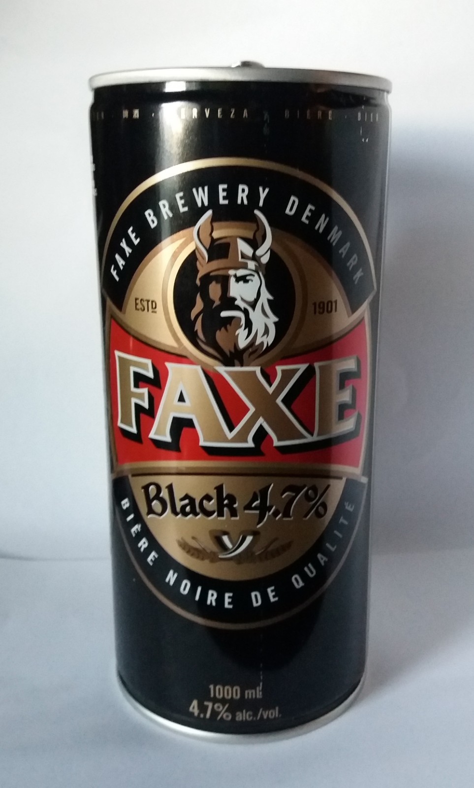 Faxe Black Empty Beer Can 1liter For Sale Online