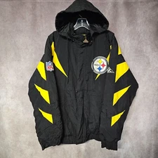 Vintage 90s NFL Pro Line Apex One Pittsburgh Steelers Sharktooth Jacket Mens L