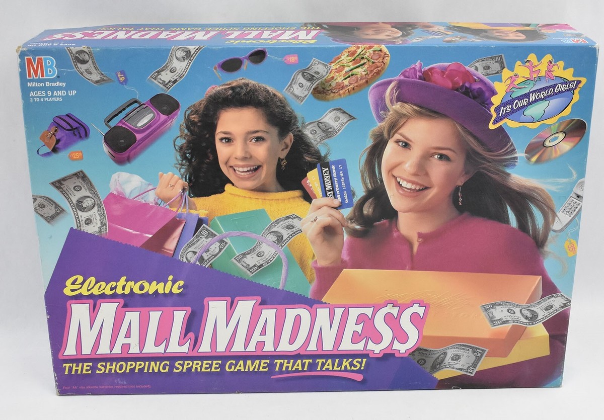 Electronic Mall Madness Board Game Milton Bradley 1996 Near
