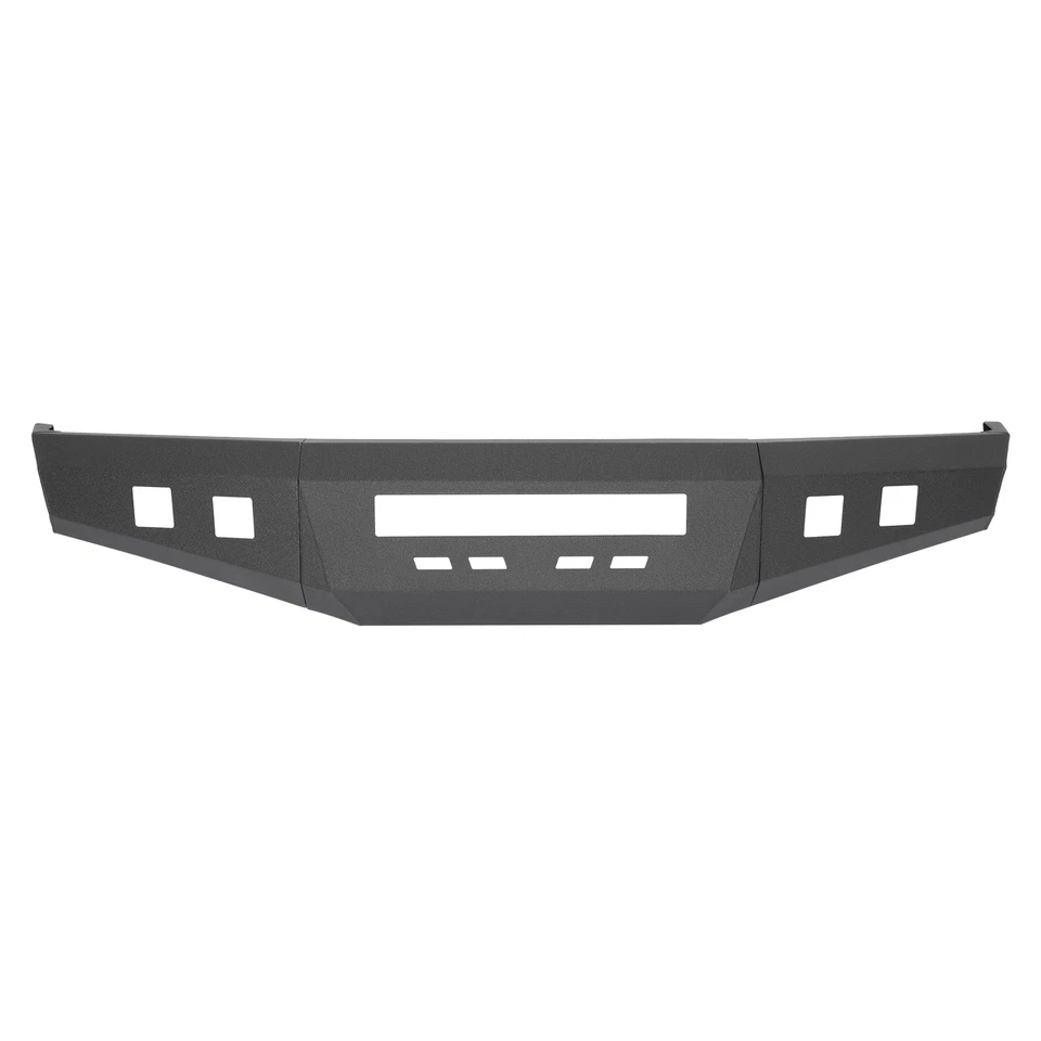 Para Nissan Frontier 2005-22 para-choque dianteiro off-road com furo de farol de neblina aço preto - Imagem 2 de 4