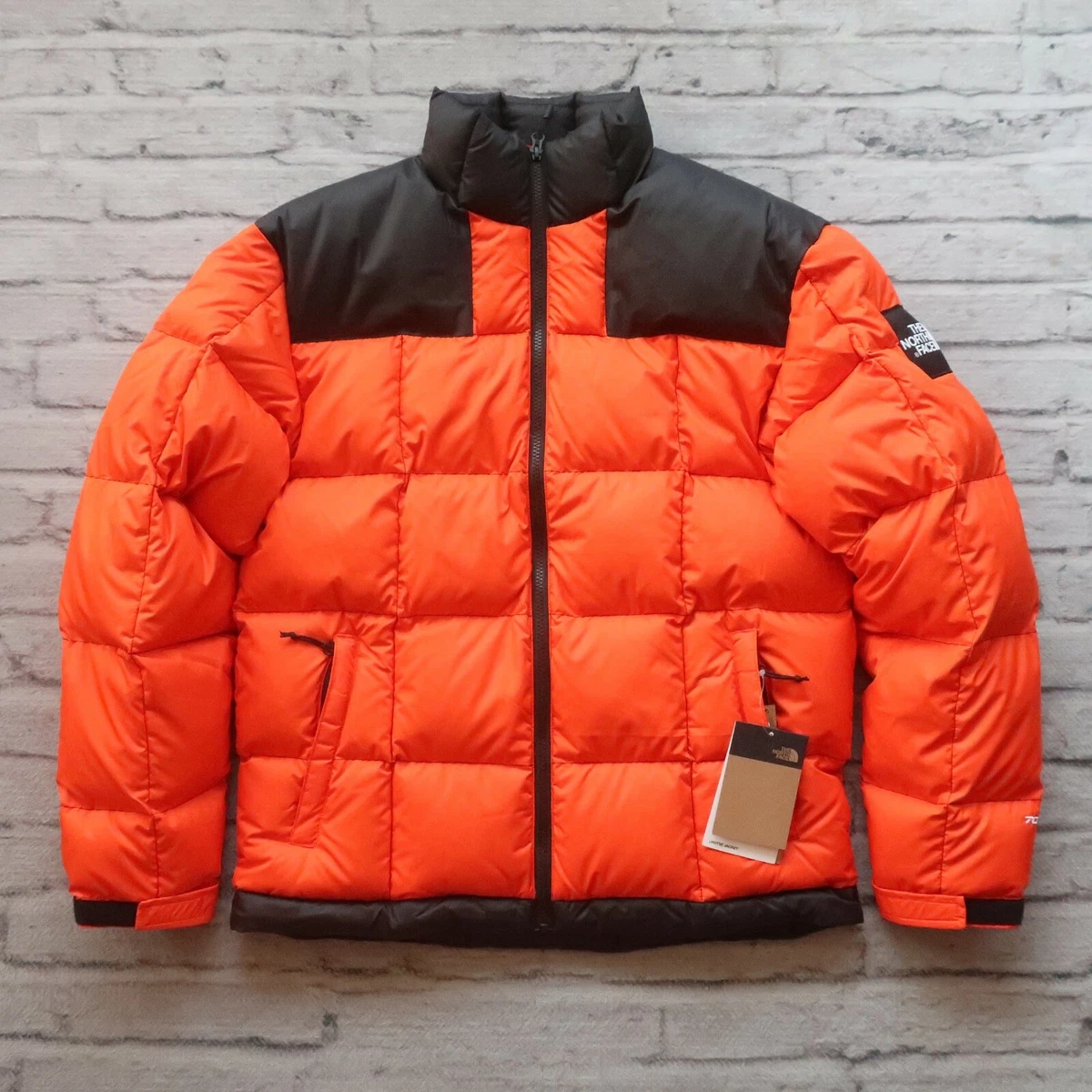 NEW North Face 700 Down Lhotse Puffer Jacket Size S Tangerine Orange Puffy  02