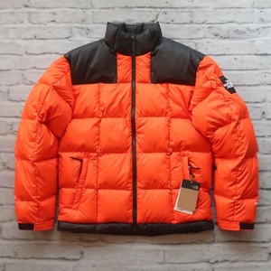 north face orange down jacket