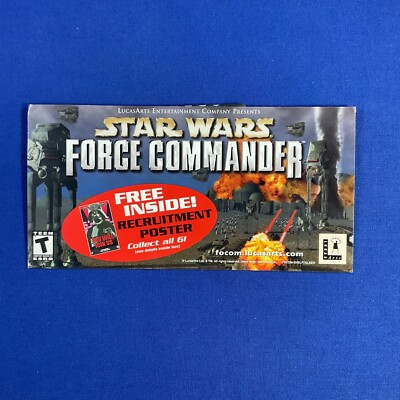 Star Wars Force Commander PC Video Game Store Display Shelf Talker LucasArts '00