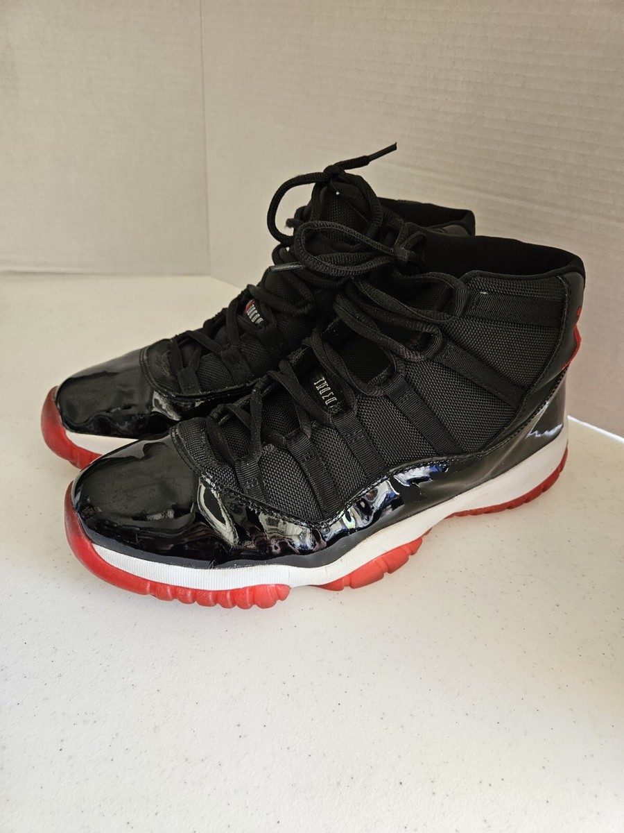 Jordan Retro XI 11 Breds Size 12. Black Red White. Pre-owned. No