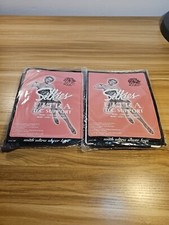 2 VINTAGE SILKIES STOCKINGS ULTRA SUPPORT SHEER LEGS M 38-42 Barely Black 100206