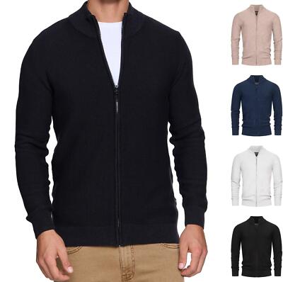Indicode Herren Strickjacke Inwestmoon-Cardigan Männer Pulli Feinstrickjacke