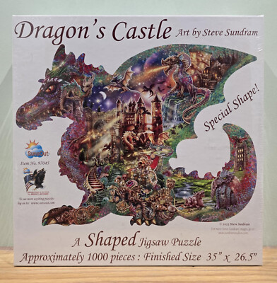 Sunsout 1000 Teile Puzzle Drachenburg von Steve Sundrum Selten Rarität