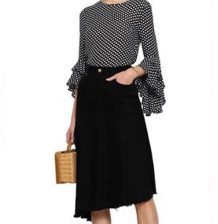 Zimmermann white top denim skirt