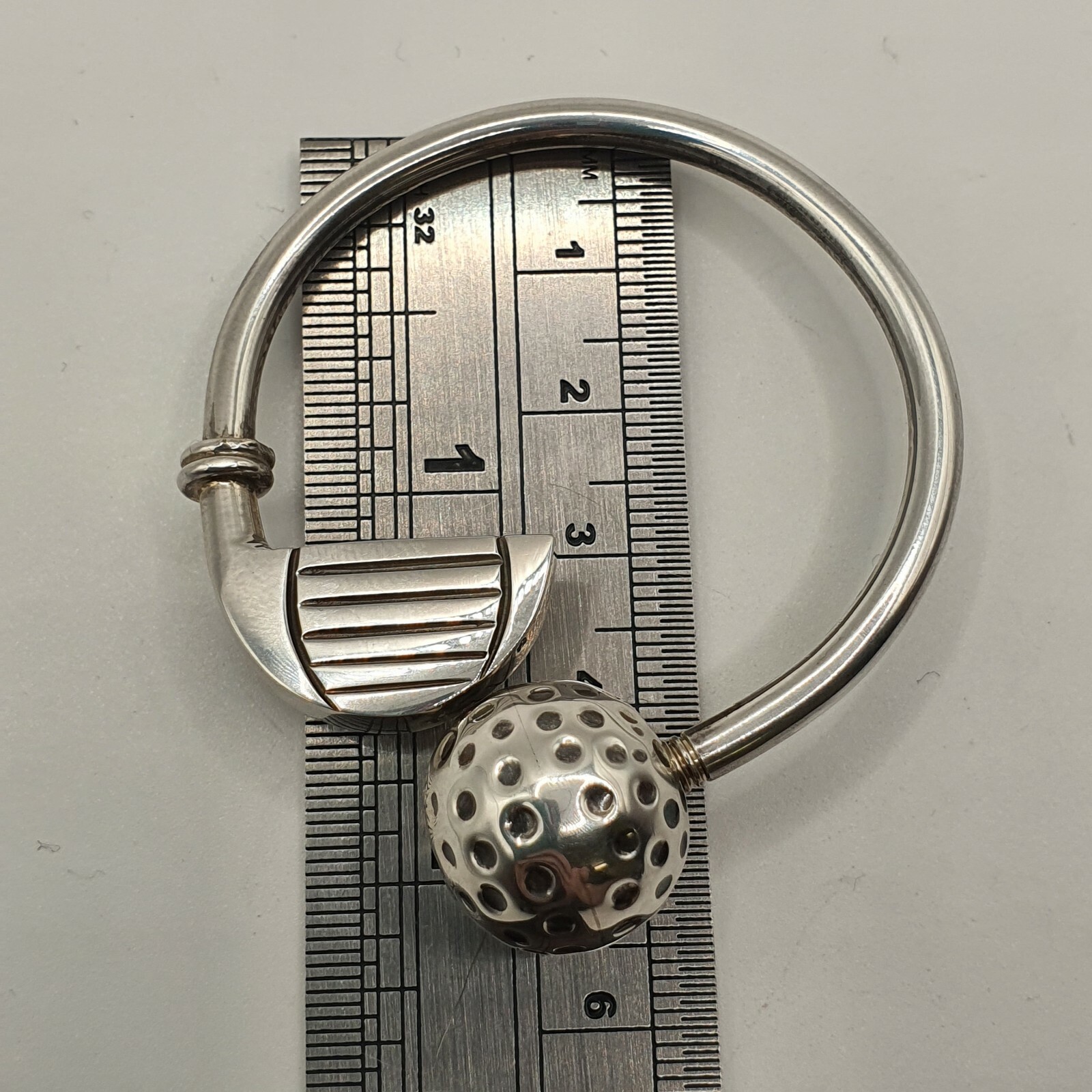 Photo 6 of Sterling Silver Golf Club Keyring, Taxco Mexico TA-127 25grams M22