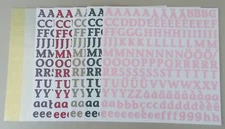 Lot 7 Sheets Creative Memories Classy ABC/123 Stickers Bubblegum Ivy Crimson +