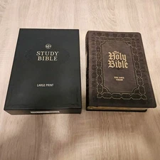 KJV Study Bible LP Faux Leather, Dark Brown by Christian Art Gifts Inc....