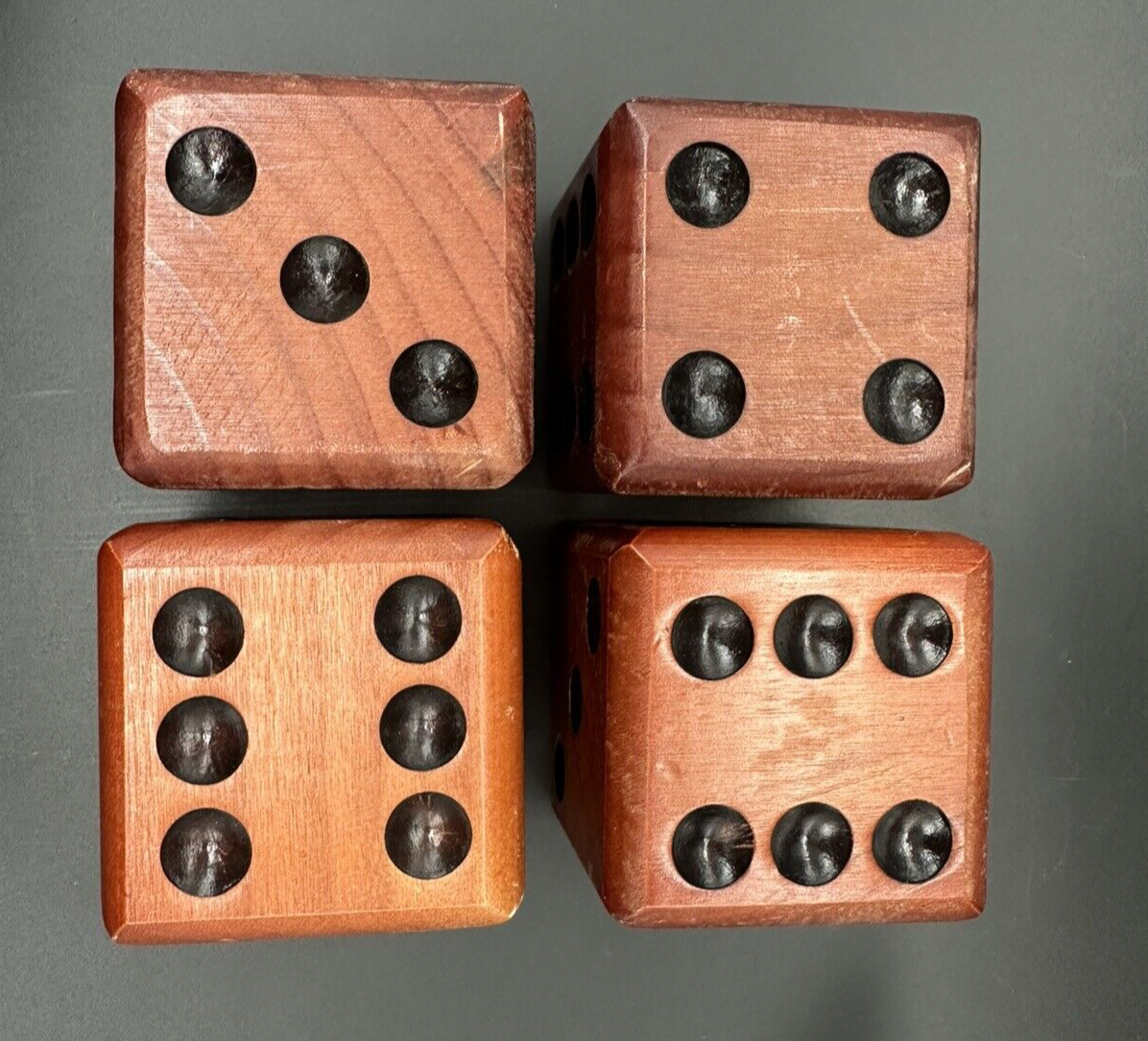 dice オブジェ Vintage Wood Dice Set Collectibles Die Game Room Decor 3.5
