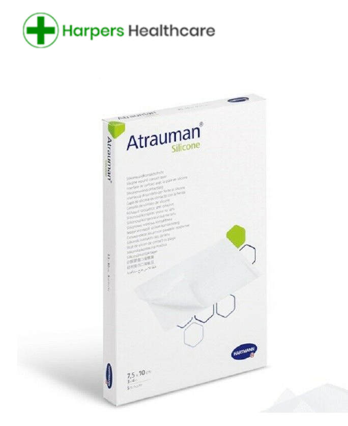 2 x Atrauman Silicone Dressing 7.5cm x 10cm 499561 (2 Packs of 5)