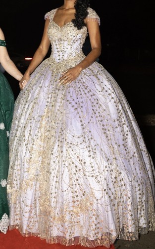 Quinceanera Dress / Ball Gown Purple & Gold