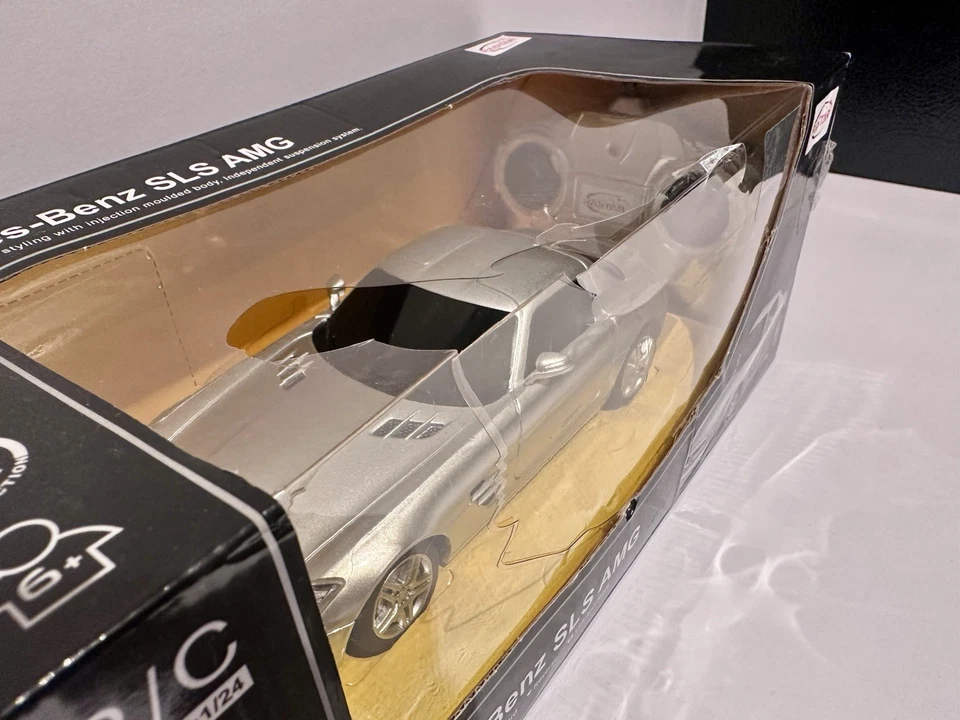 RASTAR Mercedes-Benz SLS AMG R/C Remote Control Car  1:24 Scale Silver READ DESC - Image 3 of 4