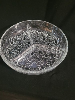 Vintage Luxhem De Veropa Daisy and Button Pattern Divided Relish Dish