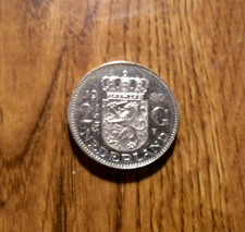NETHERLANDS 2 1/2 GULDEN 1980 COIN (652)