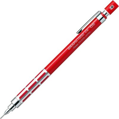 Pentel Graph 1000 CS 0.5mm Red Mechanical Pencil Drafting Made in Japan