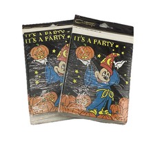 Vtg Mickey Mouse Sorcerer Halloween Birthday Party Invitations Envelopes 20