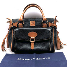 Borsa/tracolla Dooney & Bourke Pebble Grain nera pelle marrone tasche nappe