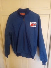 Vintage Full Zip Pepsi Delivery Driver Jacket XLT Soda Gas Advertising Cintas