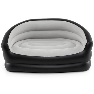 2-Seater Inflatable Couch w/Flocked Surface & Repair Patches for Pop Up, Camping