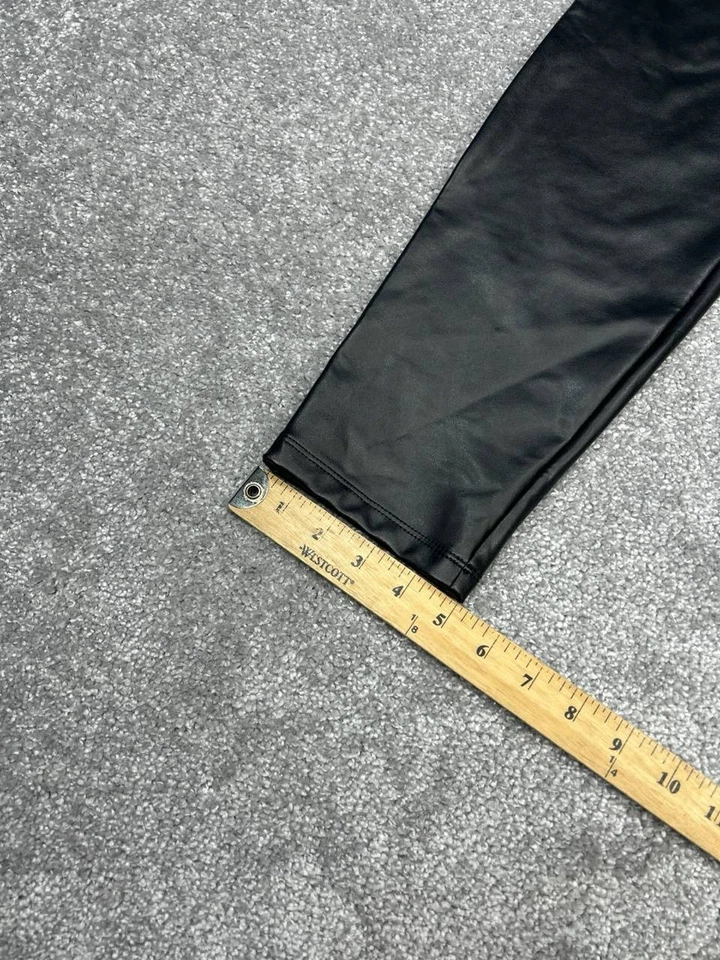 Gap Ponte 紧身裤女式大号黑色素食皮革弹力高腰瑜伽新品 — 第 4/4 张图片