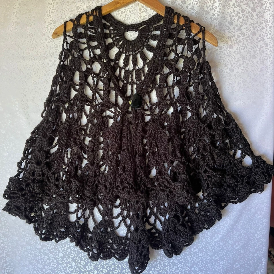 Lace Shawl Crochet Pattern Black O/S - Image 2 of 4