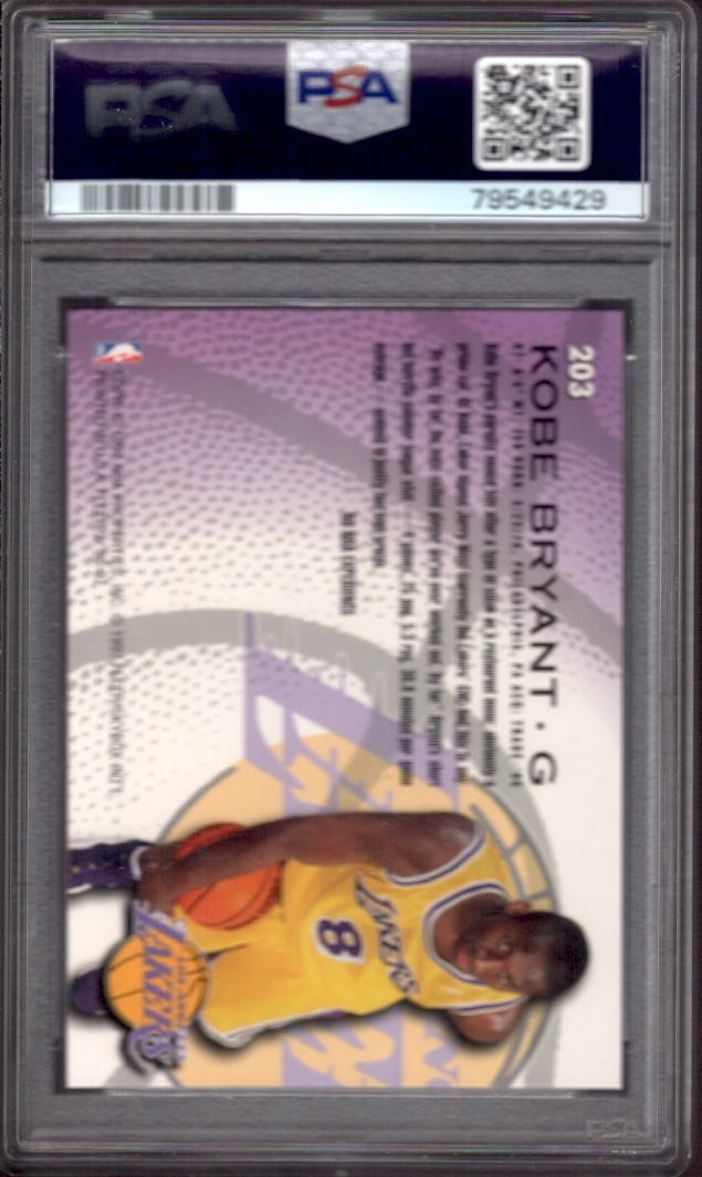 KOBE BRYANT 1996-97 Fleer #203 PSA 8 NM-MT Rookie RC Los Angeles Lakers view 2