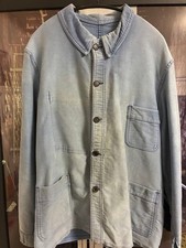 Vintage French moleskin work jacket size L
