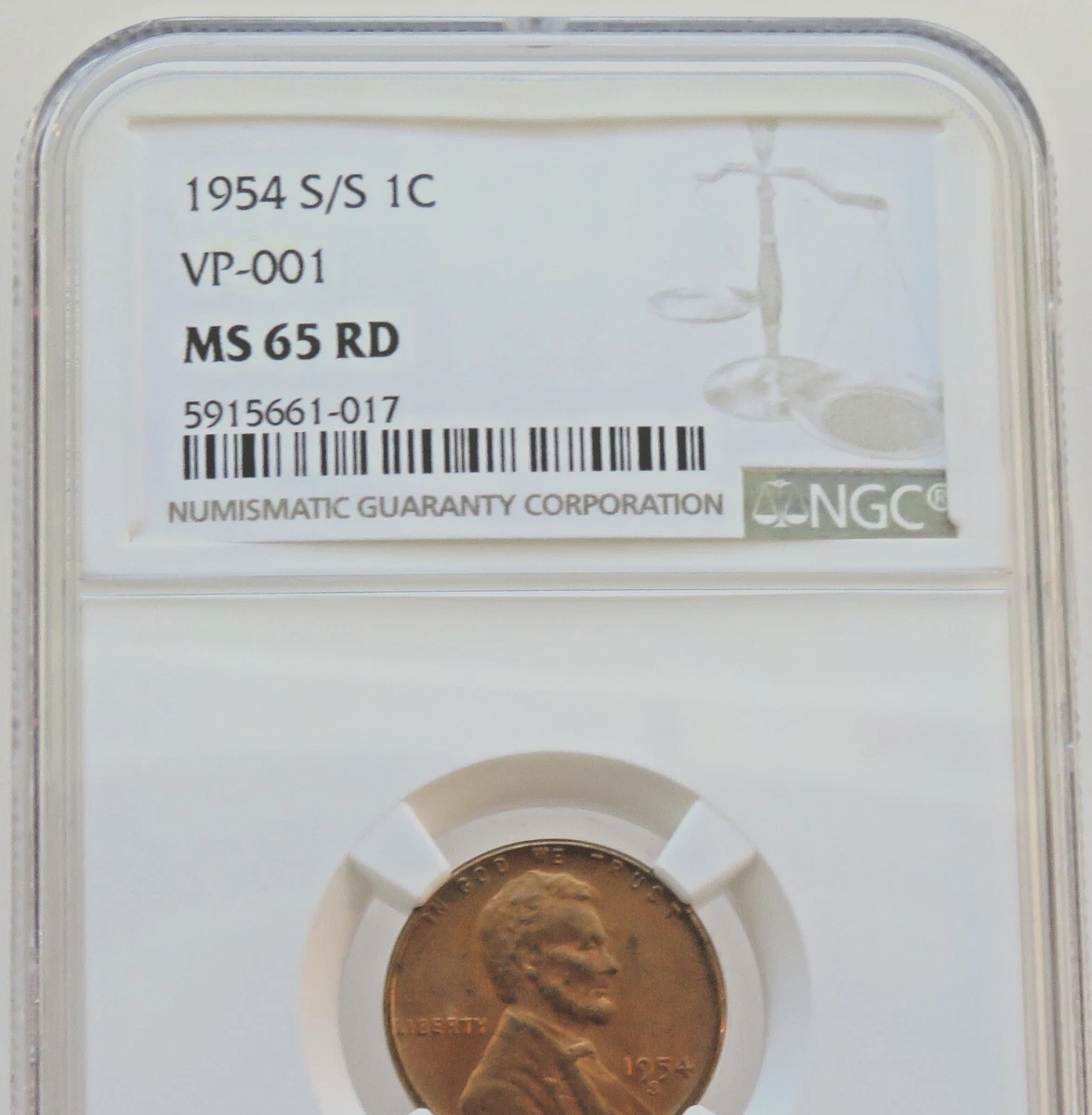 NGC 1954 Grade MS 65 Lincoln Wheat US Small Cents (1909-1958) for