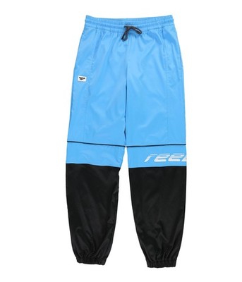 Reebok Mens Performance Straight Leg Relaxed Track Athletic Pants, lgblueblk, S