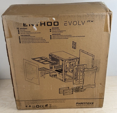 Phanteks Enthoo EVOLV ITX Mini ITX Tower Case Black Satin 9.1 x 14.8 x 15.6 inch