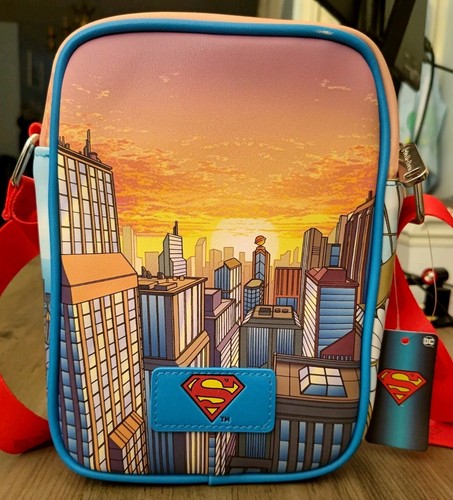 DC Comics Superman Buckle-Down Crossbody Bag with Embossed Character Logo - Picture 4 of 7