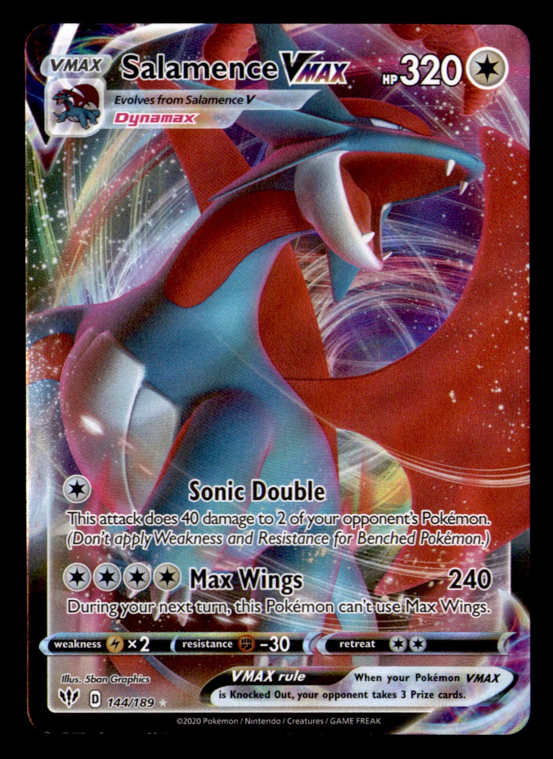 SWSH03: Darkness Ablaze #144/189 Salamence VMAX