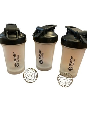 BlenderBottle 20 fl oz Shaker Bottle Flip Lock w/ Wire Whisk Ball Clear/Black