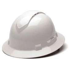 Pyramex Ridgeline Vented Full Brim Hard Hat 4-Point Ratchet Suspension