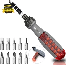 11 in 1 Screwdriver, Portable Multifunctional Screwdriver Set, Flat Head/Slotted