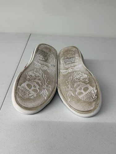 Von Dutch Originals Logo Patch Red White Canvas Low Top Sneakers Women's size 7 - 第 8/9 張圖片