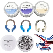 Dental Matrix Bands Sectional Matrice Clamp Ring Fit Palodent V3 System Nickel