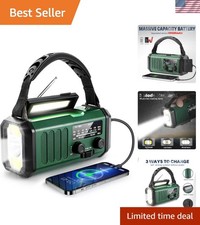 Portable 10000mAh Emergency Radio: NOAA, AM/FM, Flashlight  SOS for Adventurers
