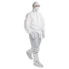 Kimtech 47687 Coveralls, 4Xl, Wht, Sms, Pk25